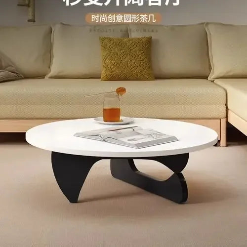 Japandi Decor Coffee Tables Modern Design Minimalist White Coffee Tables Round Tavolino Da Salotto Home Furniture