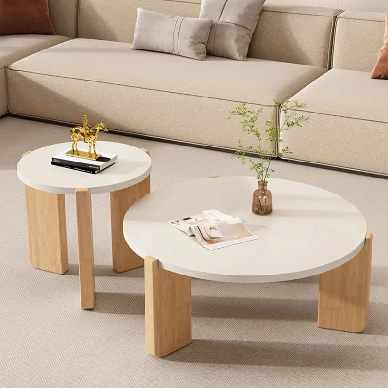 Japandi Decor Coffee Tables Modern Design Minimalist Simple Coffee Tables Round  Tavolino Da Salotto Home Furniture