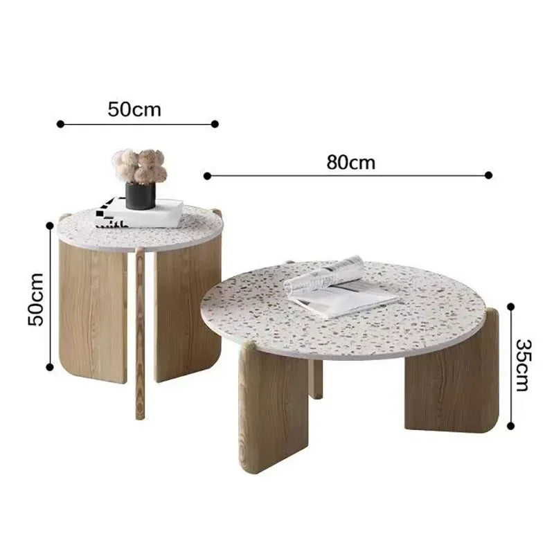 Japandi Decor Coffee Tables Modern Design Minimalist Simple Coffee Tables Round  Tavolino Da Salotto Home Furniture